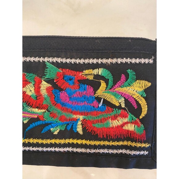 Clutch Wallet Makeup Bag use  it for so many things! Beautiful Bird Embroidered - Picture 2 of 7
